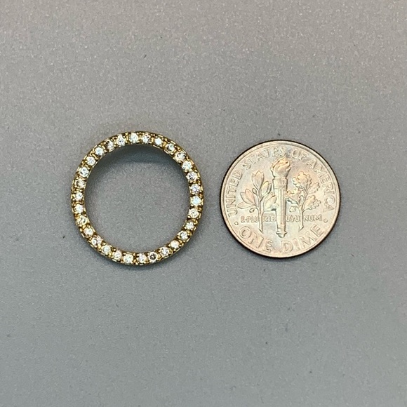 Gold Tone CZ Eternity Pendant - Picture 2 of 6